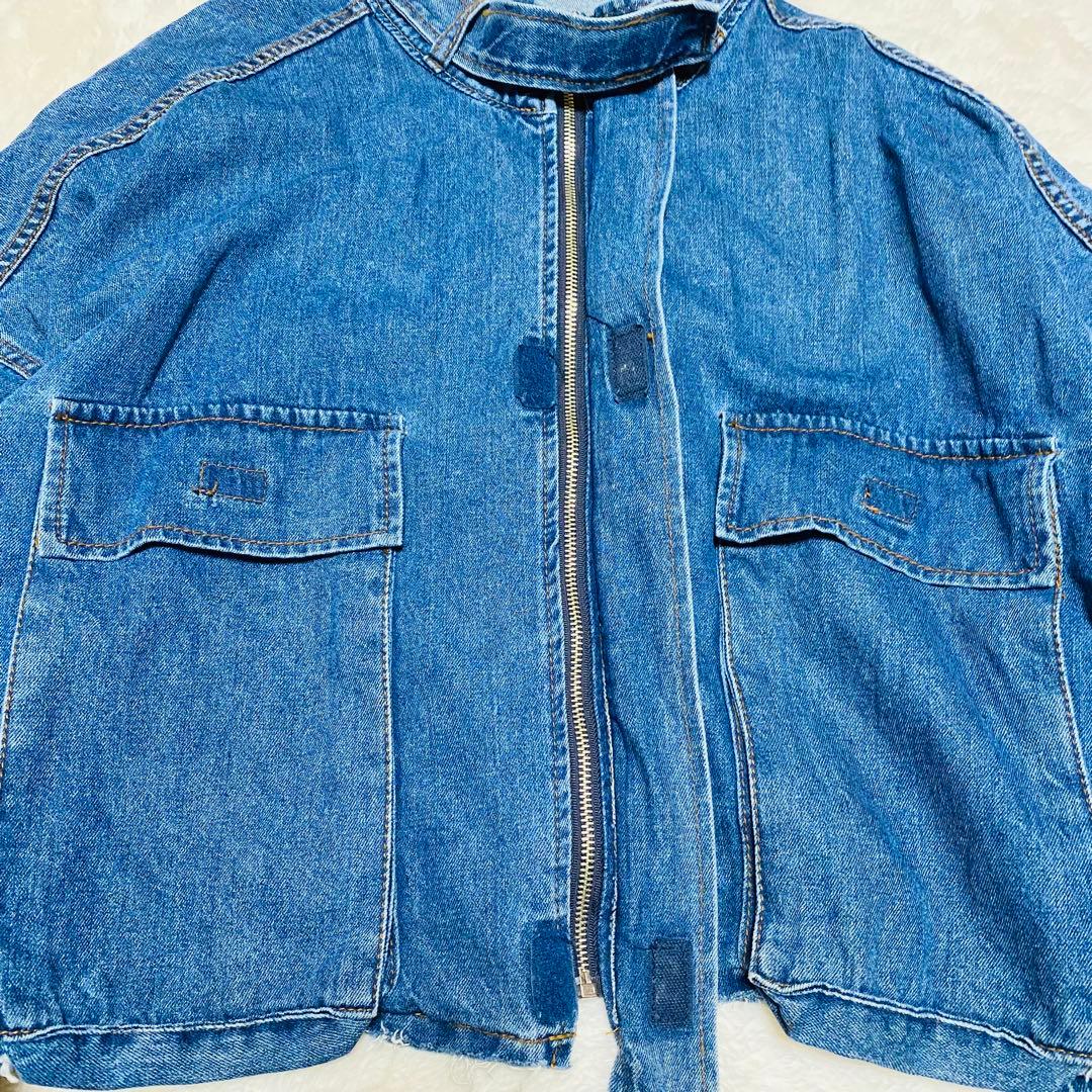 フランキーショップ　 デニムジャケット　Gジャン　ショート丈　オーバーサイズ