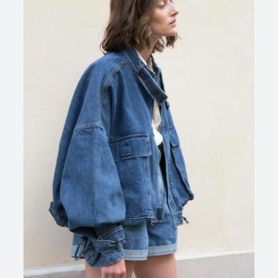 フランキーショップ　 デニムジャケット　Gジャン　ショート丈　オーバーサイズ