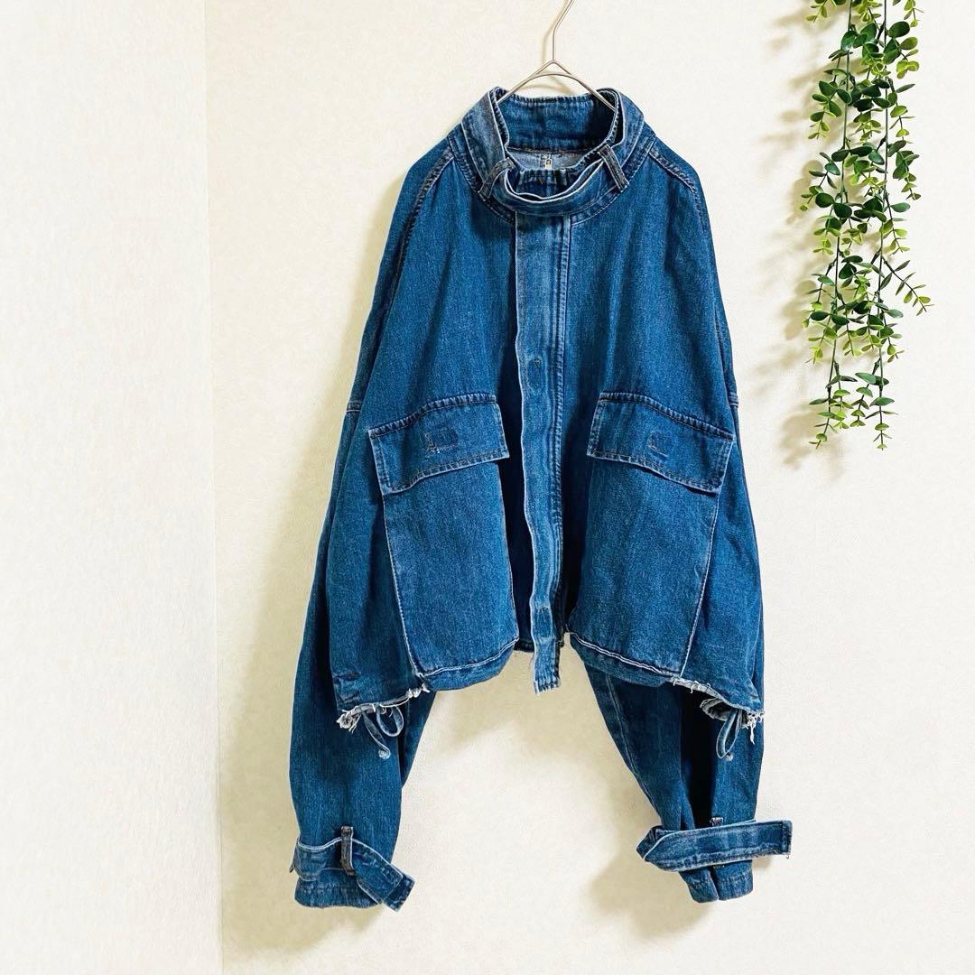 フランキーショップ　 デニムジャケット　Gジャン　ショート丈　オーバーサイズ