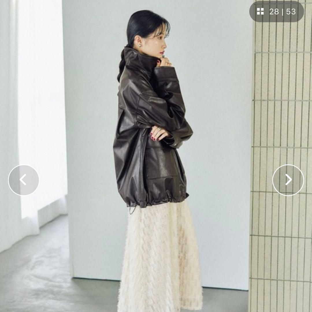 フェイクレザードロストブルゾン