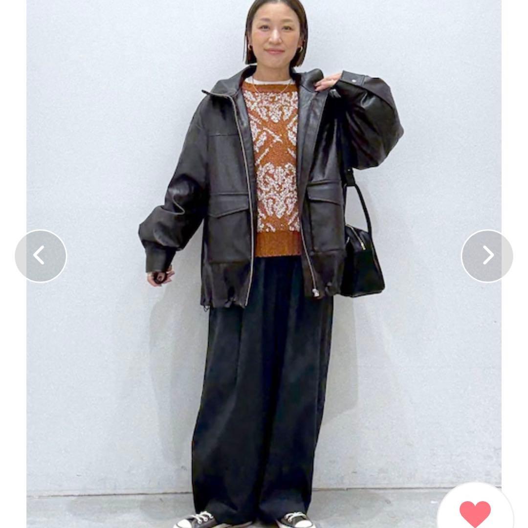 フェイクレザードロストブルゾン