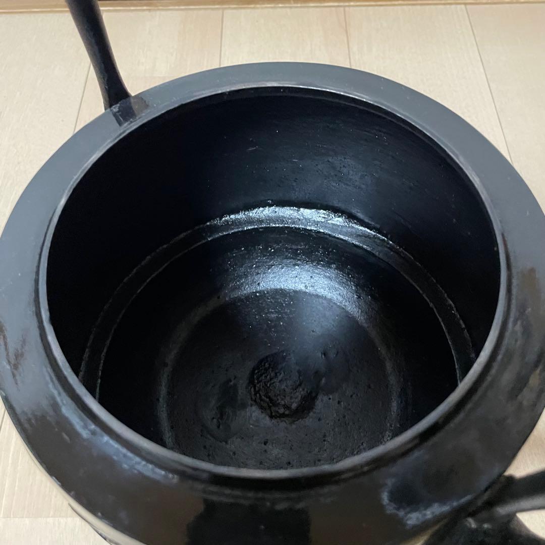 【未使用品】長文堂　大型鉄瓶　南部鉄瓶　鉄瓶