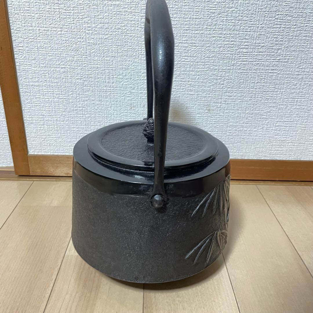 【未使用品】長文堂　大型鉄瓶　南部鉄瓶　鉄瓶