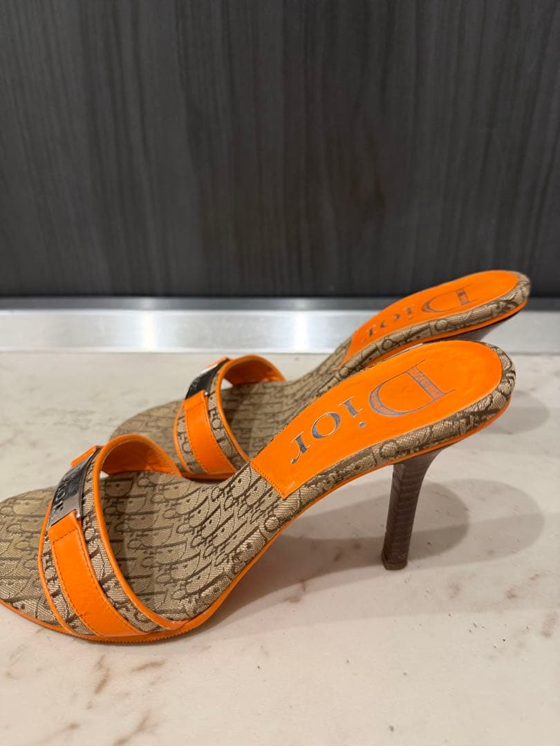 Dior ロゴ サンダル　ヒール約7cm サイズ35.5