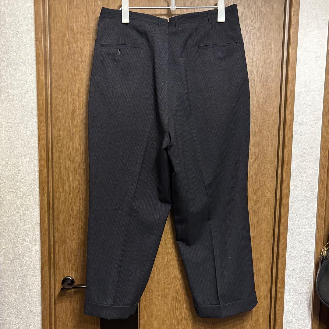 60's ヴィンテージスラックス ワイド ブラックストライプ