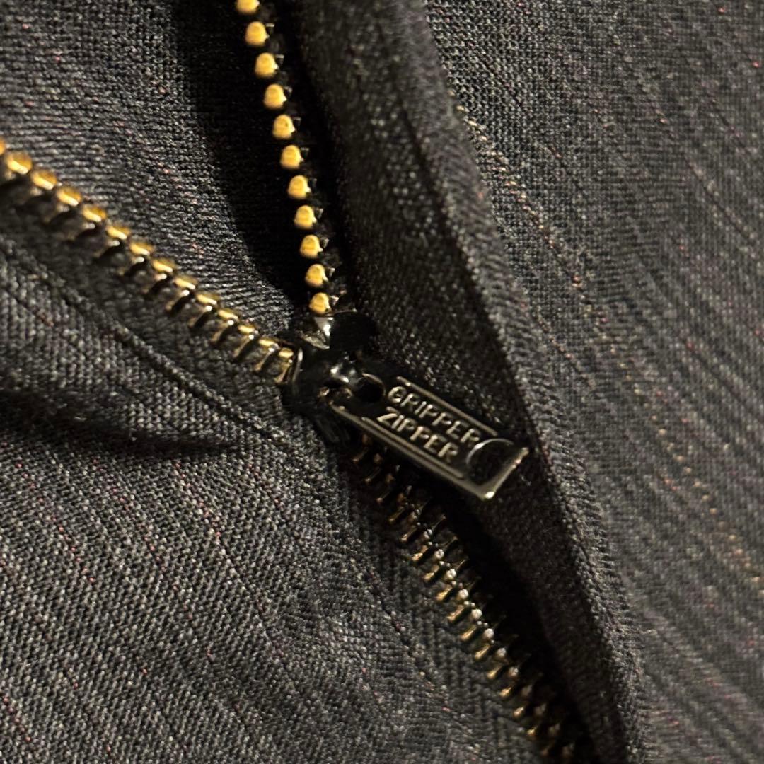 60's ヴィンテージスラックス ワイド ブラックストライプ