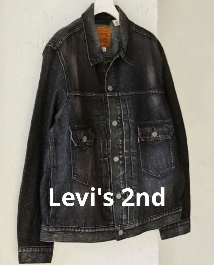 BIOTOP別注　リーバイス　Levi's ブラックデニムジャケット　トラッカー