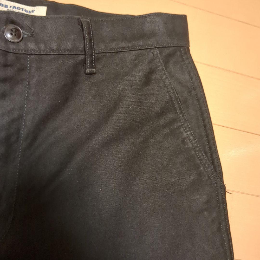 FOB FACTORY モールスキントラウザーズパンツ サイズ3　ブラック