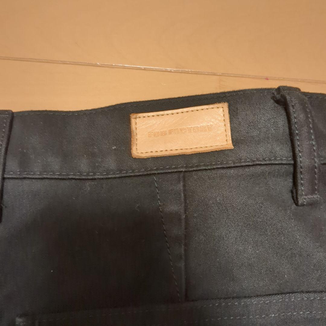 FOB FACTORY モールスキントラウザーズパンツ サイズ3　ブラック