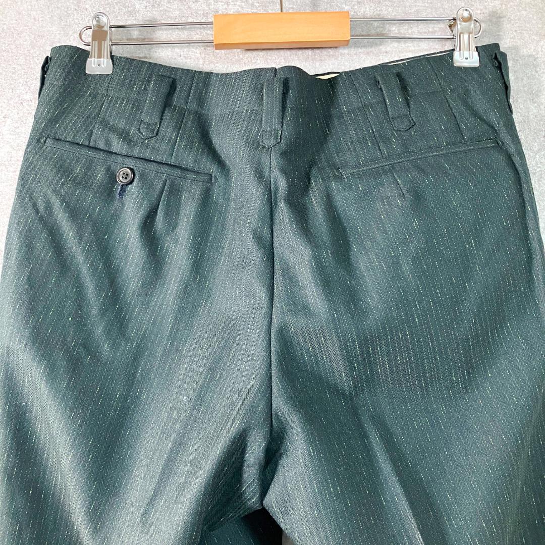 70-80s テイラーメイド　セットアップ　ダブル　スラックス　グリーン