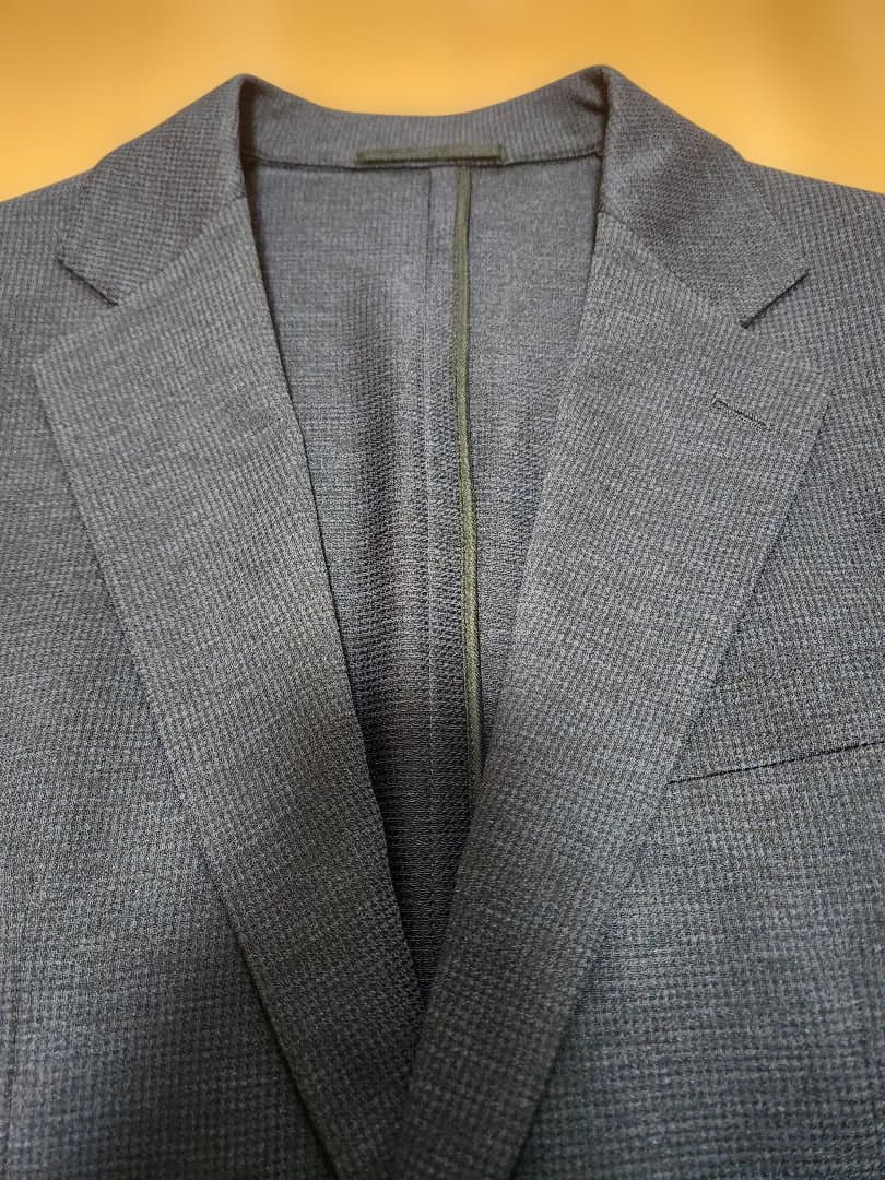 ハウンドトゥース テーラードジャケット48 ネイビー