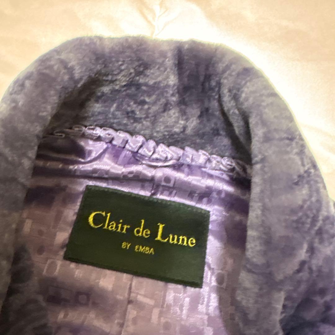 EMBA エンバ シェアードミンク コート リアルファー　毛皮　パープル