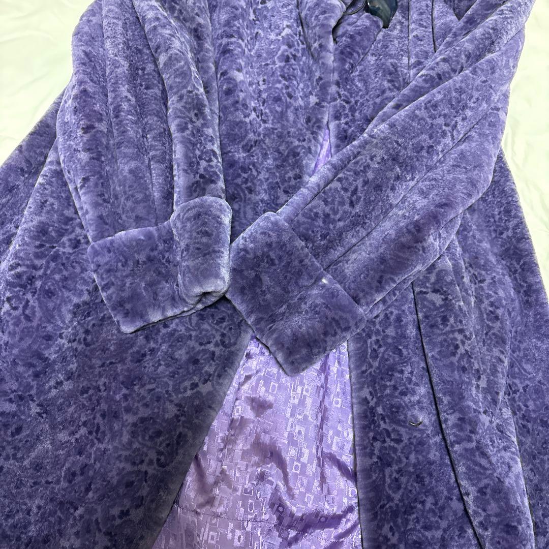 EMBA エンバ シェアードミンク コート リアルファー　毛皮　パープル