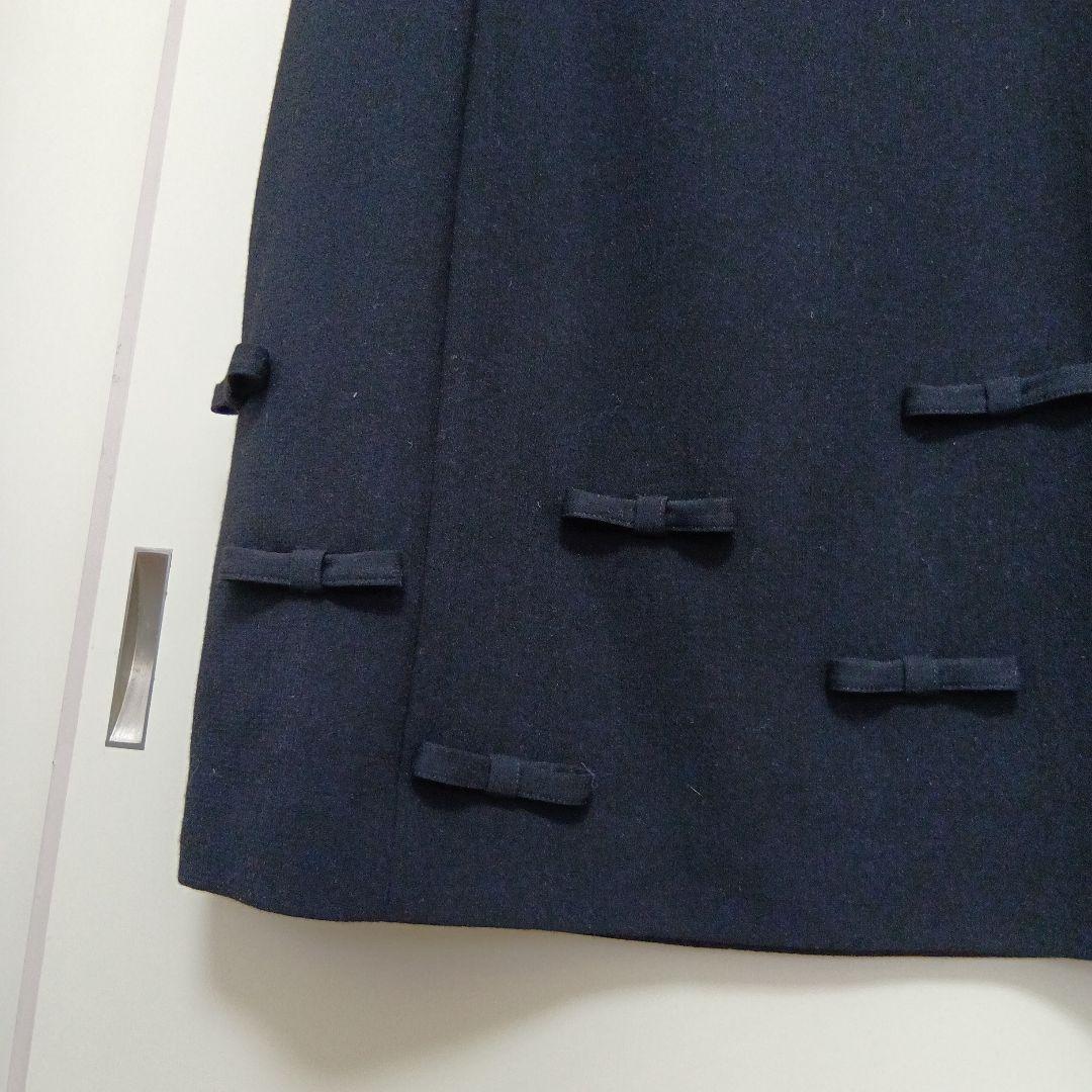 FOXEY 黒 ノースリーブ ひざ丈ワンピース