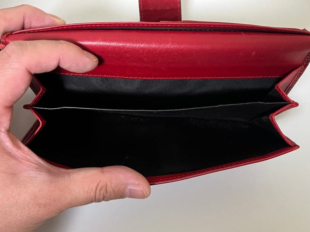 GUCCI ラブリーハート エナメル GG ゴールド金具 長財布