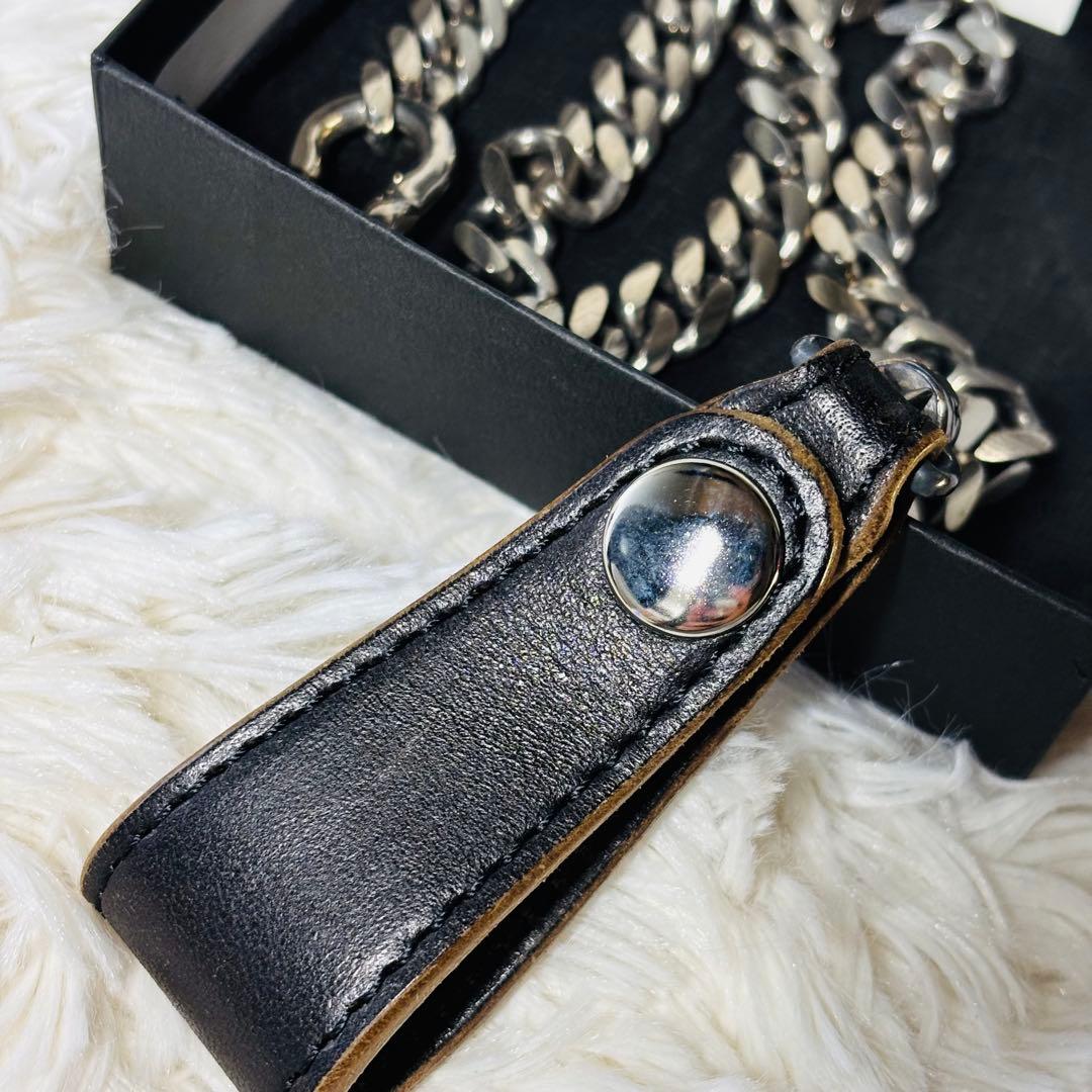 inception ウォレットチェーン　シルバー　アクセサリー　ブラック