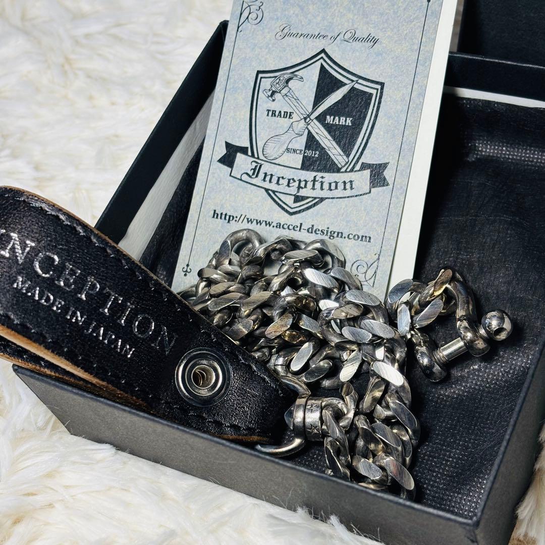 inception ウォレットチェーン　シルバー　アクセサリー　ブラック