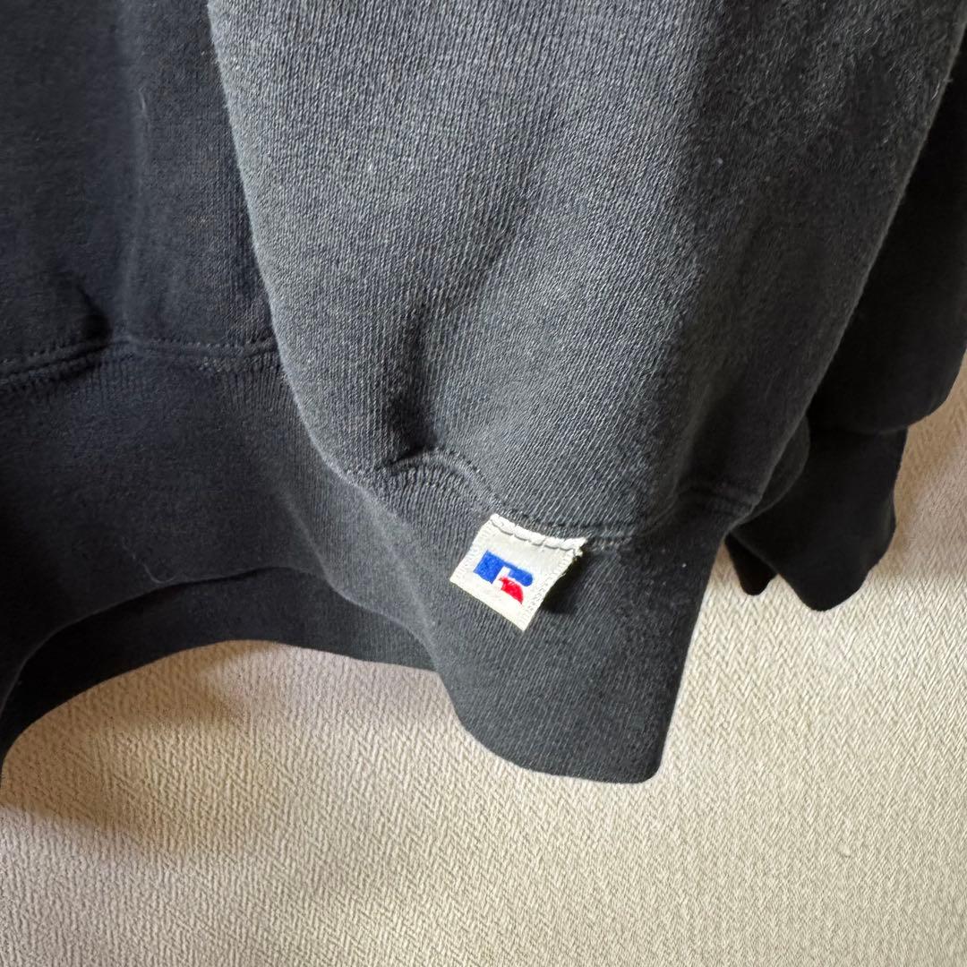 M*i様 希少 90s USA製 RUSSELL PLAIN 無地 前V ブラッ