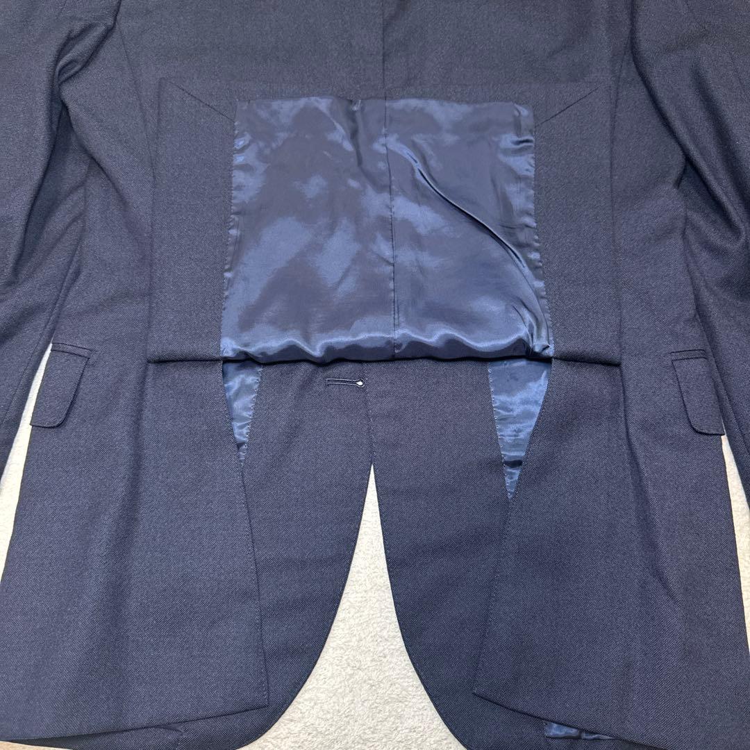 81 美品　グリーンレーベルリラクシング　スリーピーススーツ　ネイビー　44