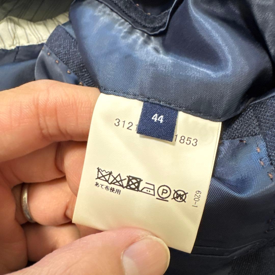 81 美品　グリーンレーベルリラクシング　スリーピーススーツ　ネイビー　44