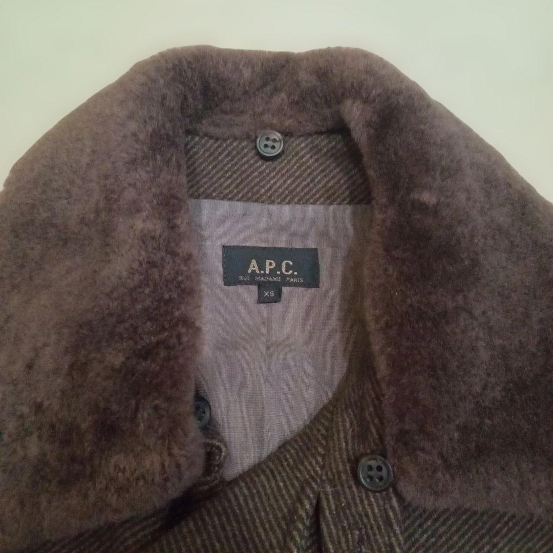 A.P.C. ダークブラウン ウールコート