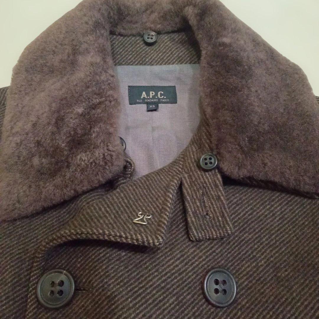 A.P.C. ダークブラウン ウールコート