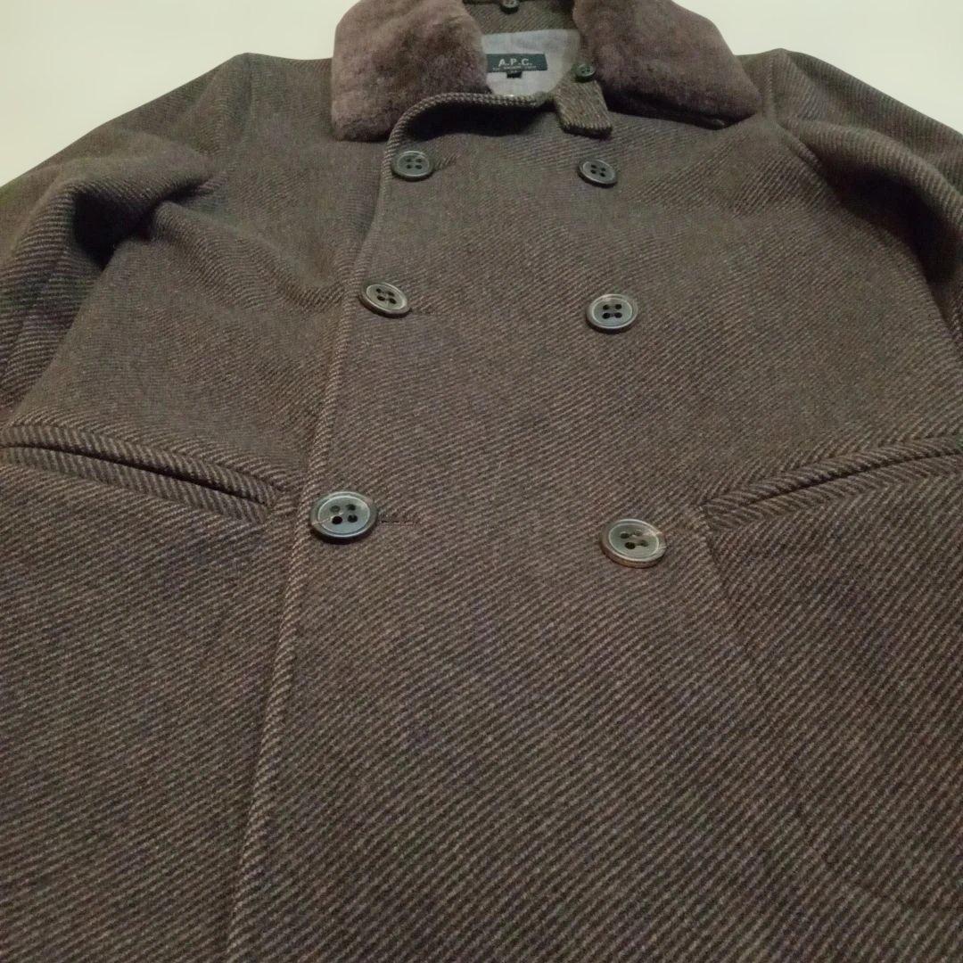 A.P.C. ダークブラウン ウールコート