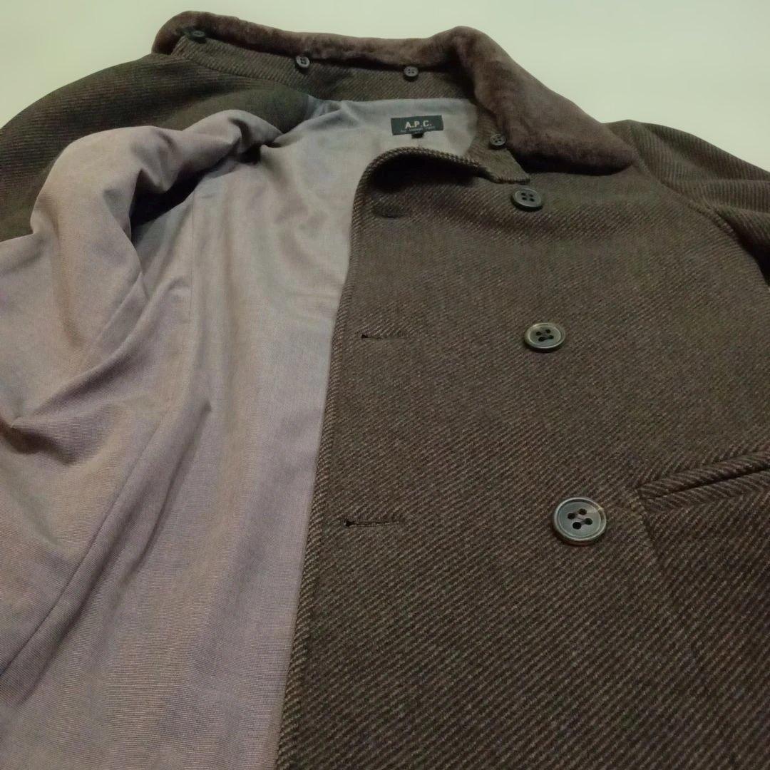 A.P.C. ダークブラウン ウールコート