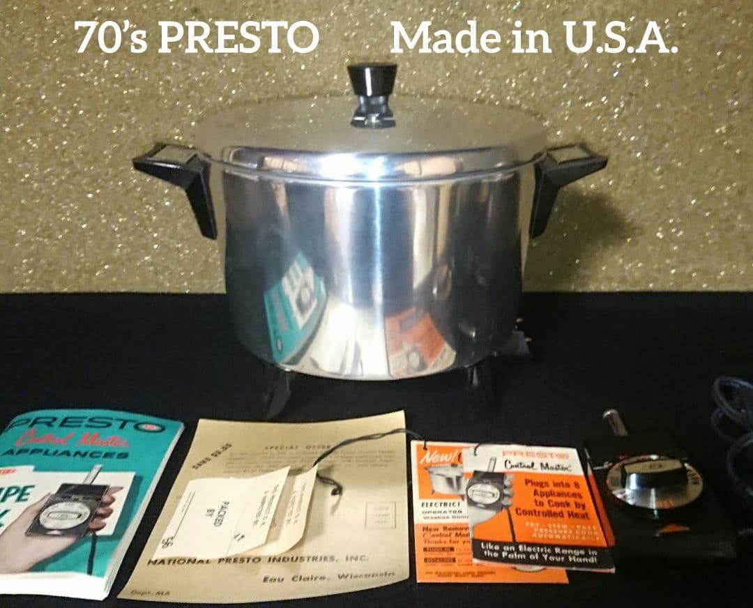 希少 可動 新品未使用 USA PRESTO『電気 ダッチオープン』昭和レトロ