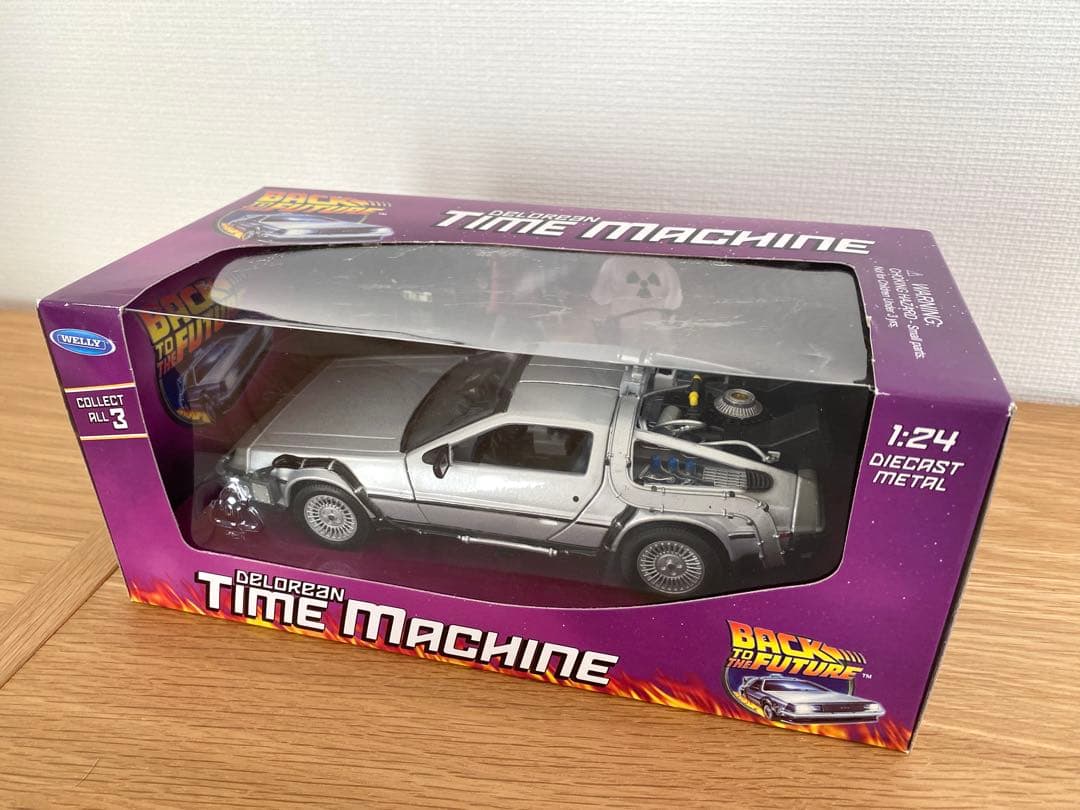 【3台セット・未開封】WELLY 1/24 デロリアン BTTF パート123