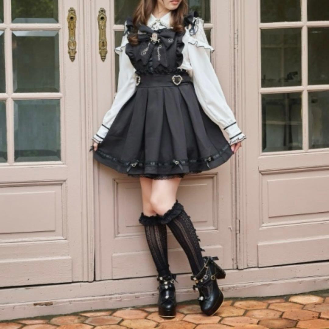 LIZLISA バックカシュクールエプロンジャンスカ