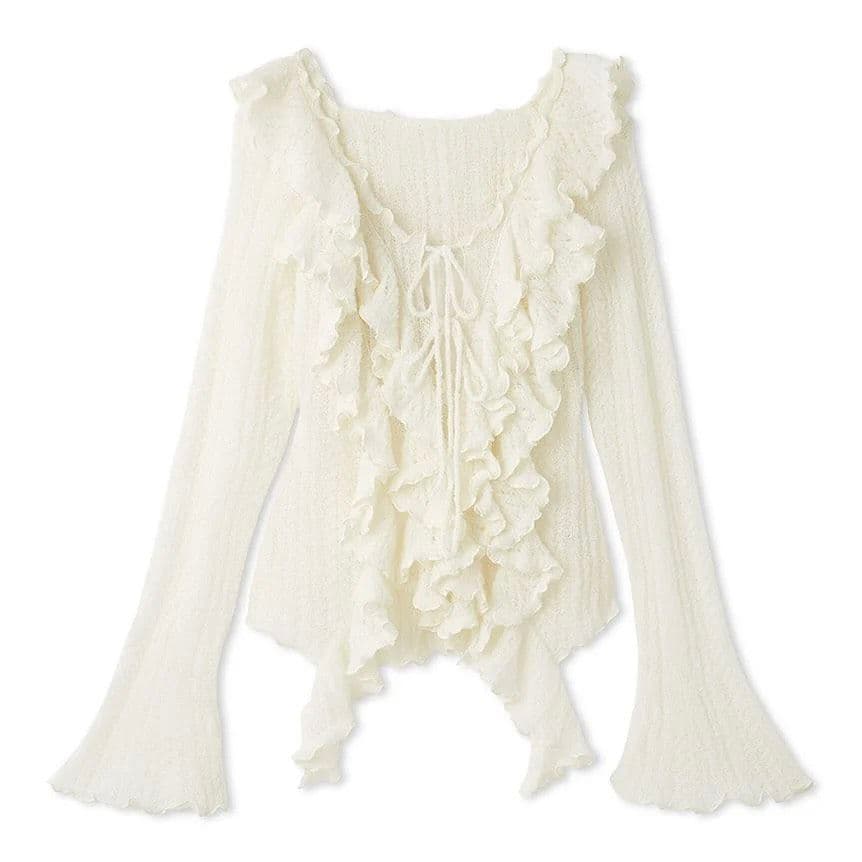 新品タグ付♥️定価以下 SNIDEL ラッフルデザインニットプルオーバー