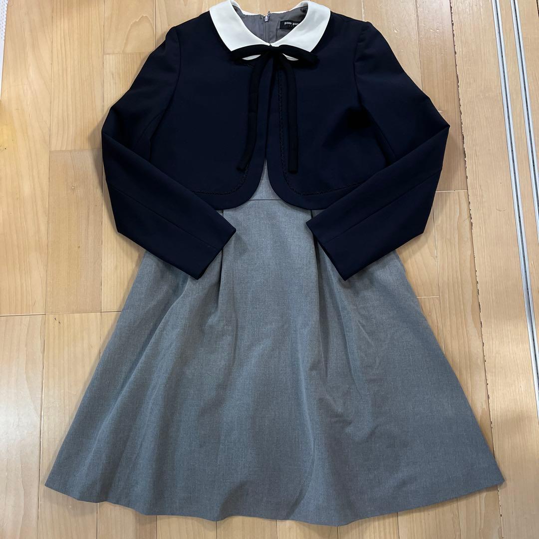 ポンポネットジュニア　フォーマル　ジャケット　ワンピース　リボン　3点