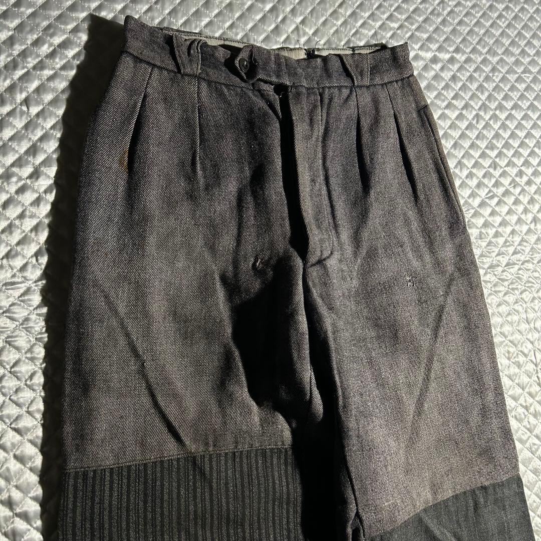30s~ VINTAGE French work pants パッチワーク ボロ