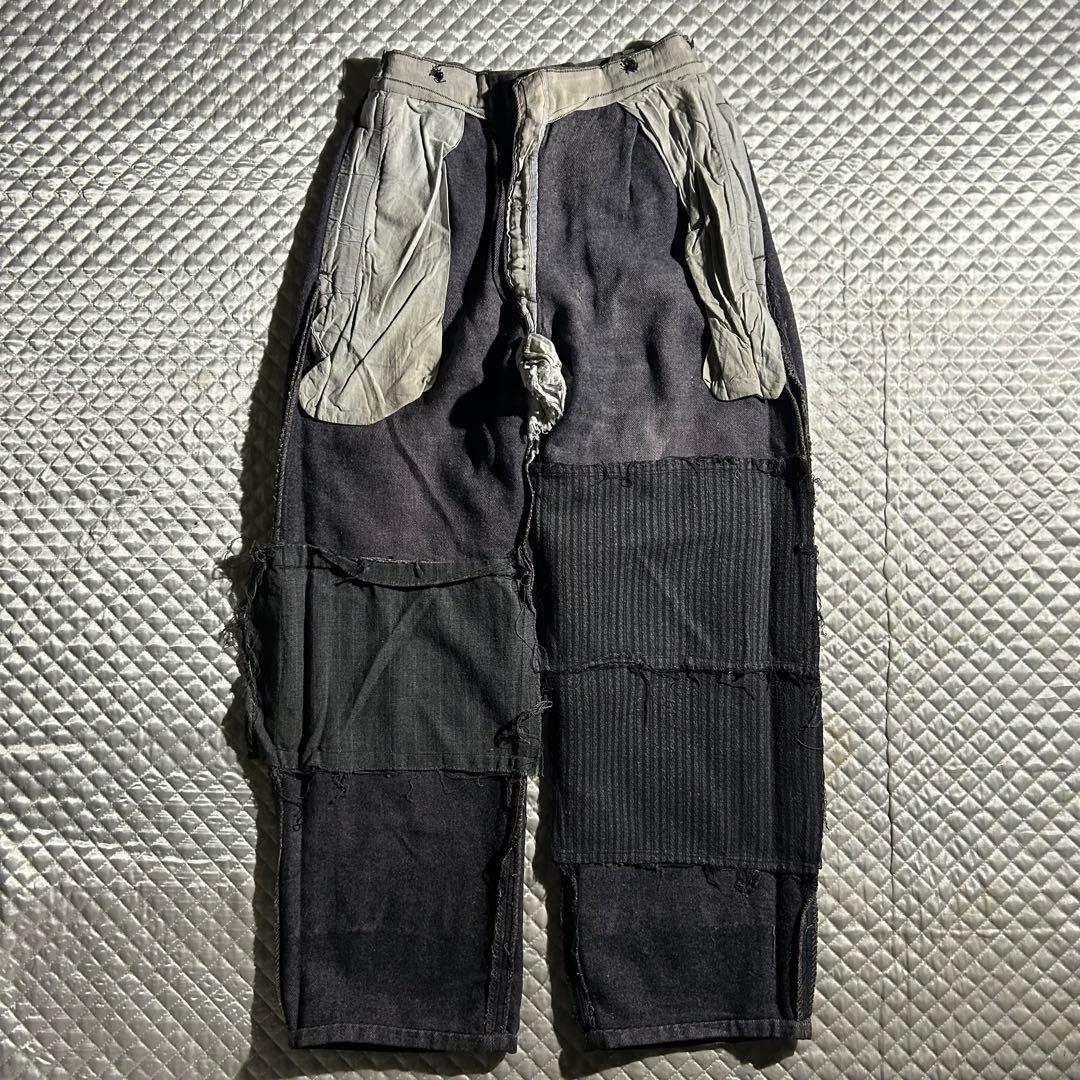 30s~ VINTAGE French work pants パッチワーク ボロ