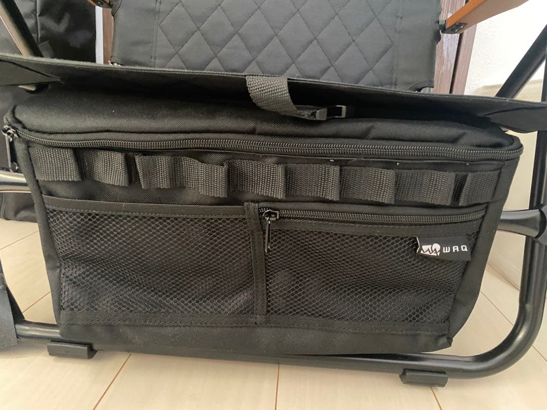 WAQ ブラック 折りたたみアウトドアチェア