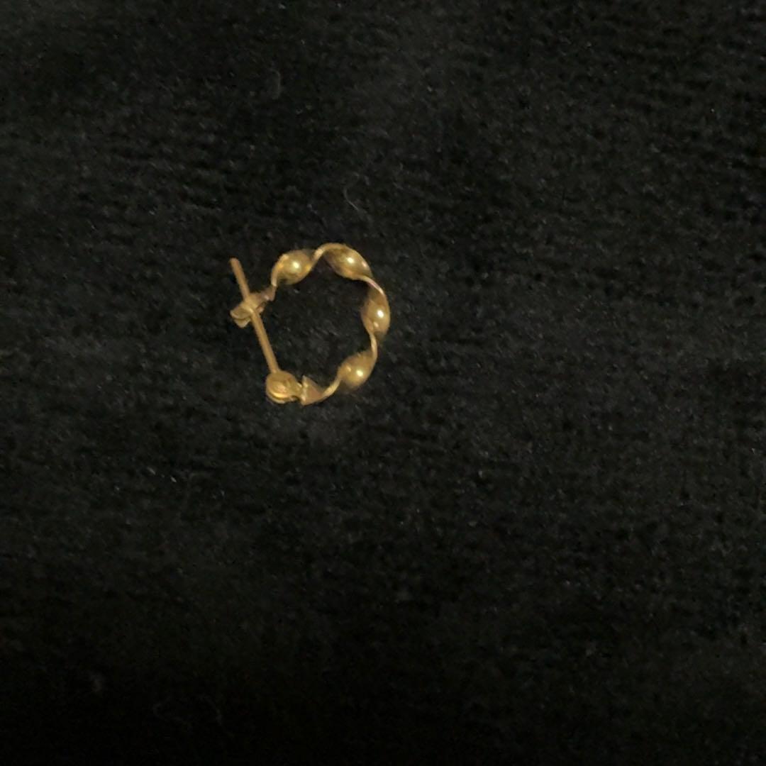 K18 ピアス片耳 刻印あり3点セット ダイヤ キュービックジルコニア