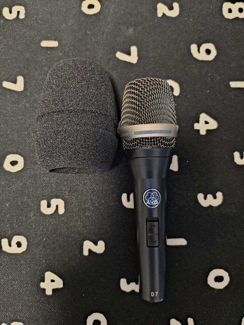 野*口様 AKGマイク　D7 スイッチ付き　純正マイクカバー付き