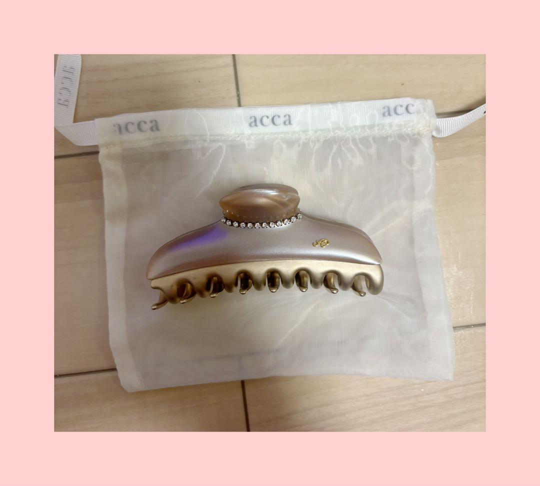 acca ゴールド ヘアクリップ ビジュー付き