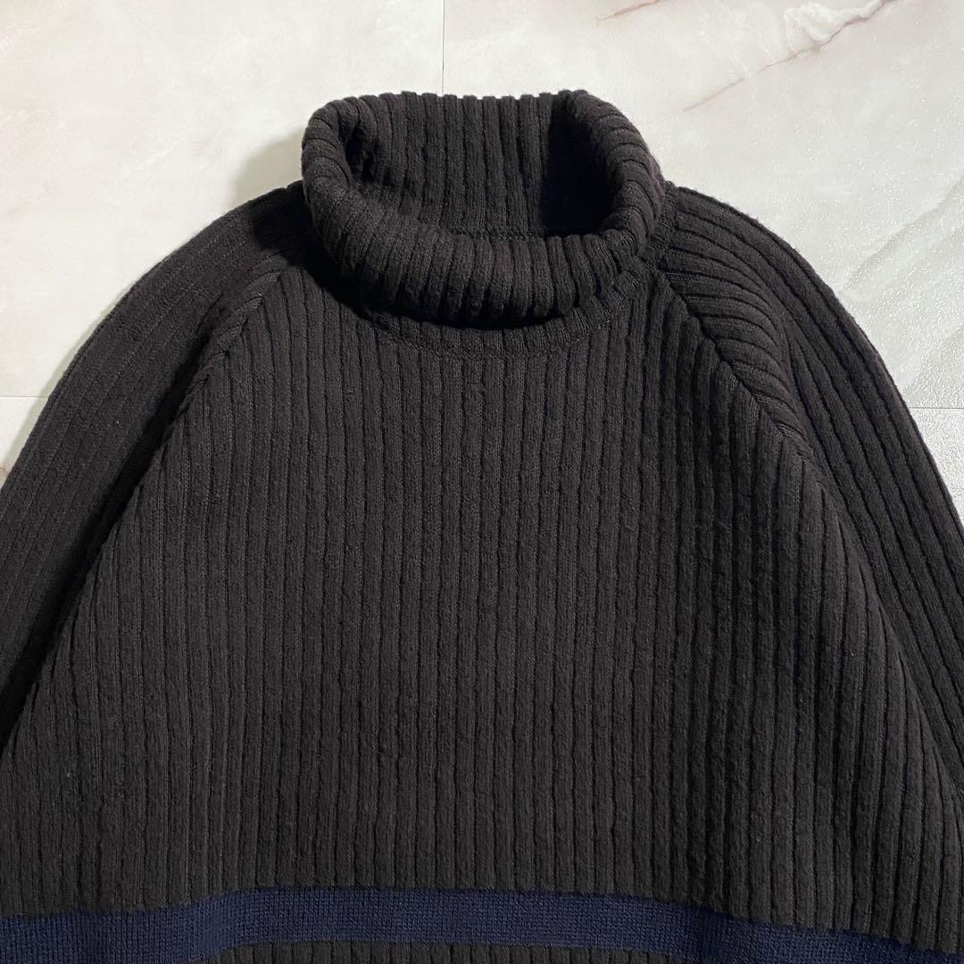 A17815 美品 シュタイン 22AW ハイネックリブニットプルオーバー 黒M