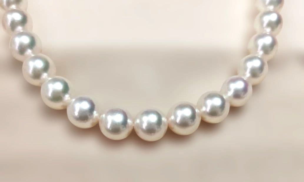 アコヤ真珠　ネックレス　ピアス　セット8.5mm〜8.9mm　三越　鑑別書付き