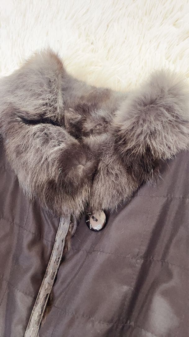 【 BALMAIN 】シルク100% ＊ リバーシブルファージャケット 美品