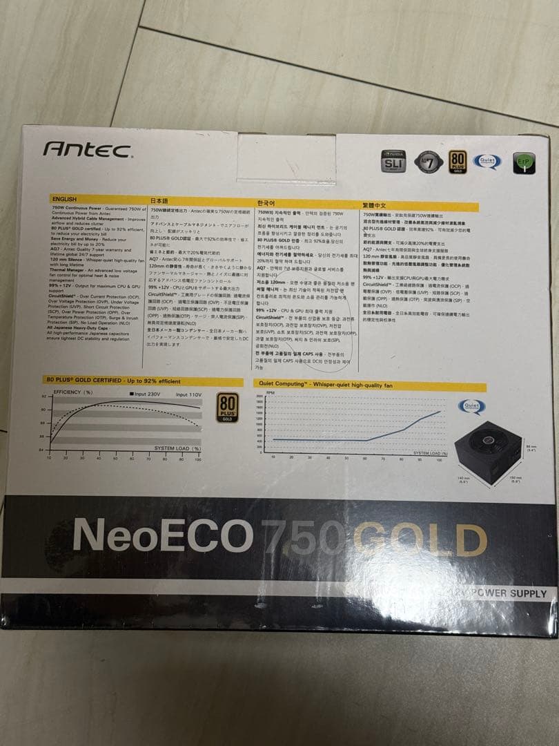 Antec NeoECO NE750G M 750W ATX 電源ユニット
