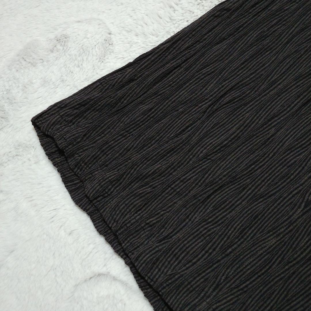 ヨーガンレール　Vネックニットロングワンピース 長袖 ダークカラー