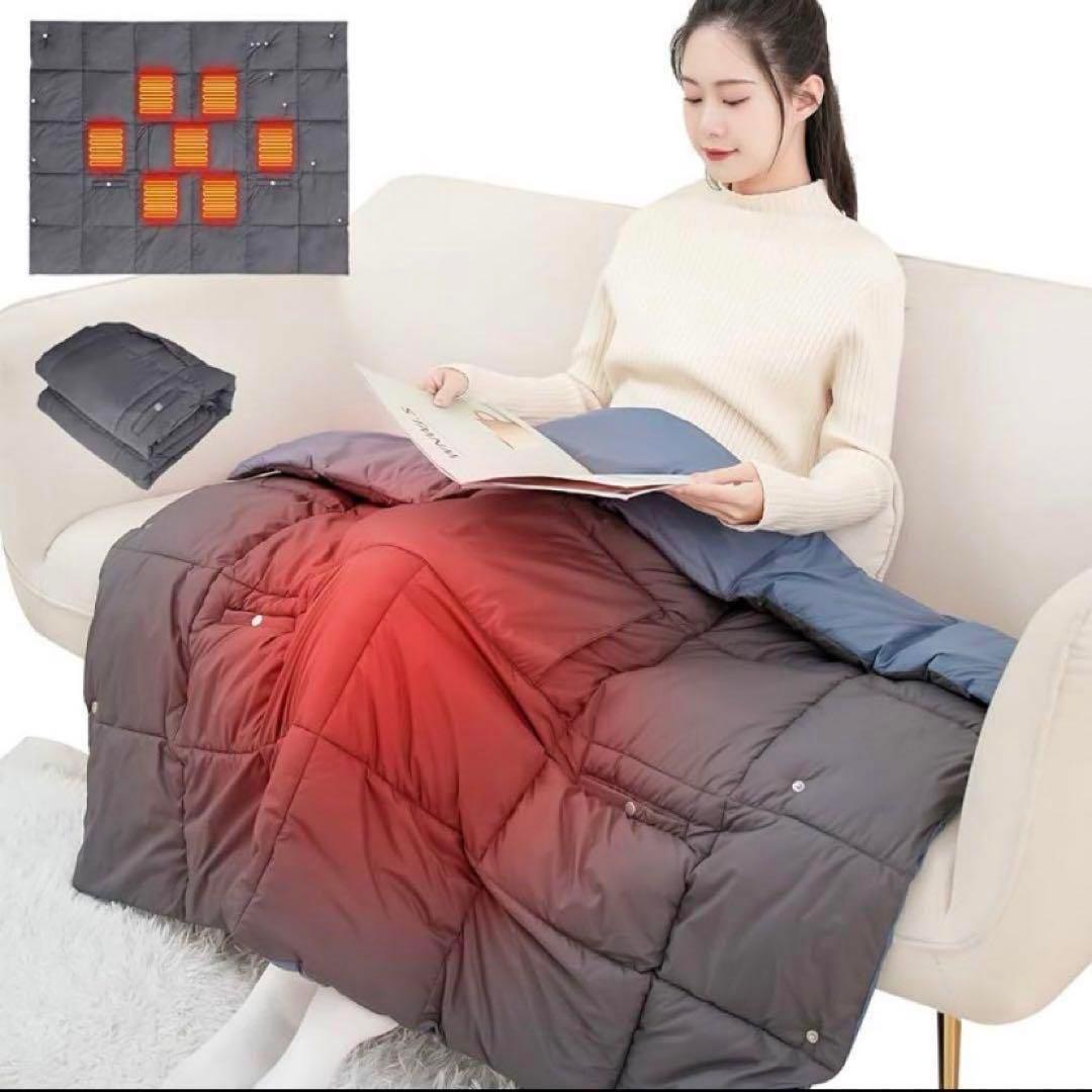 ♡USB給電式 電気毛布 着る毛布 ブランケット 防寒 ポンチョ ベスト