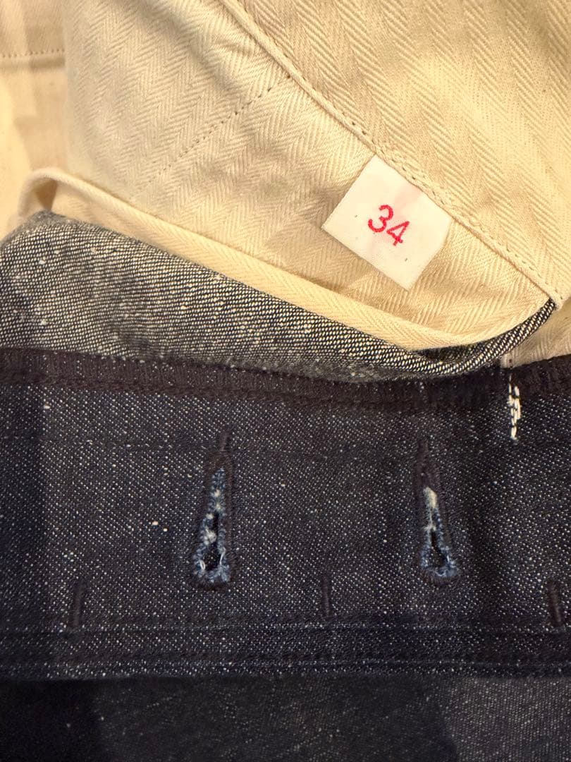 At Last&Co ネップデニムトラウザーズ34