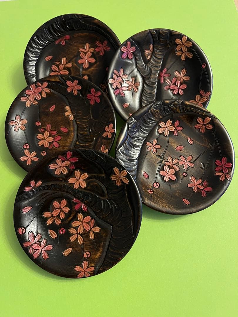 川添日記　豆皿　草木彫