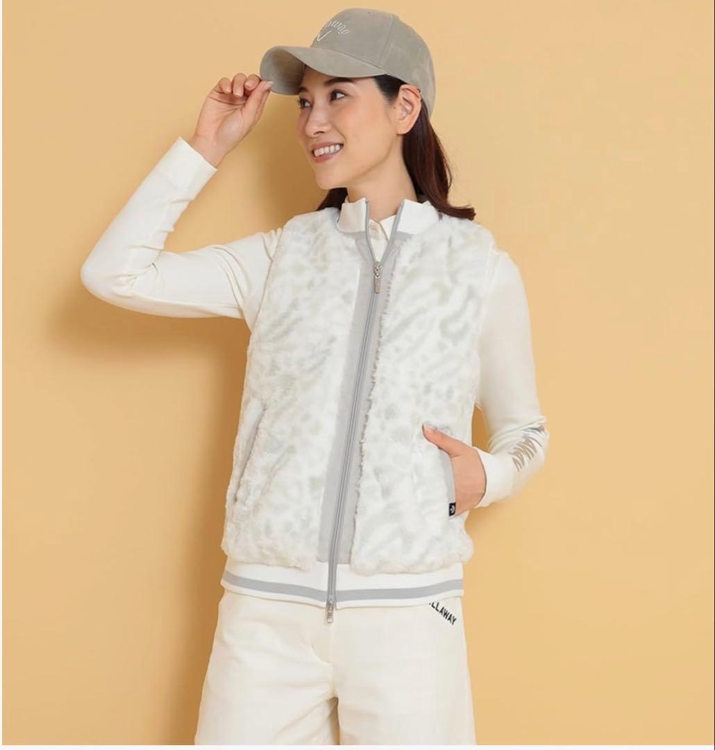 Callaway レディース フルジップベスト ホワイト