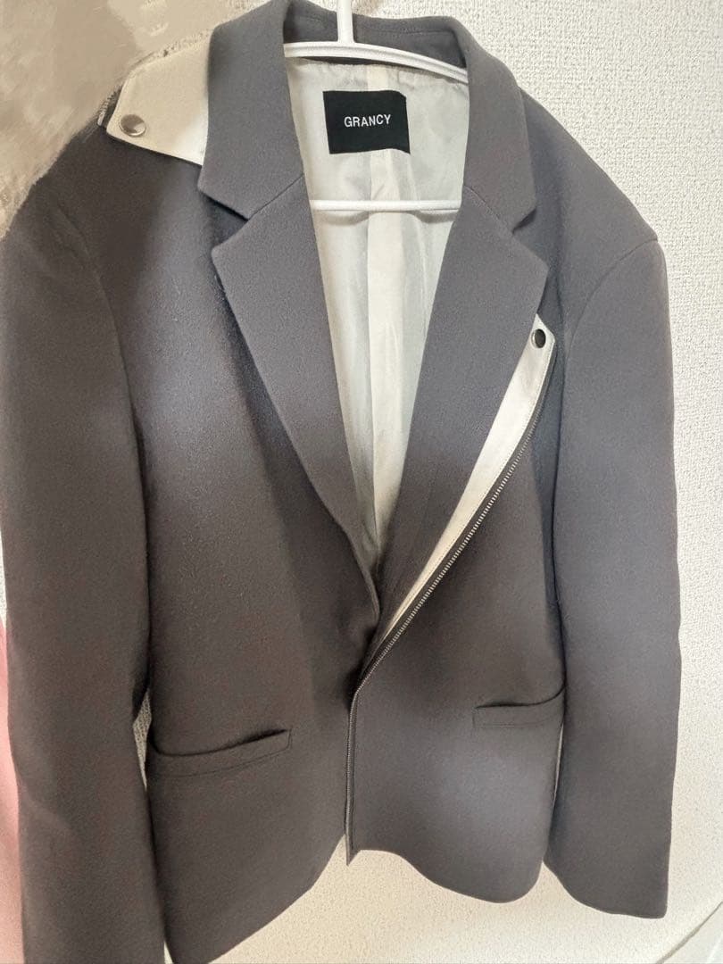 GRANCY リバース レイヤードデザイン テーラードジャケット