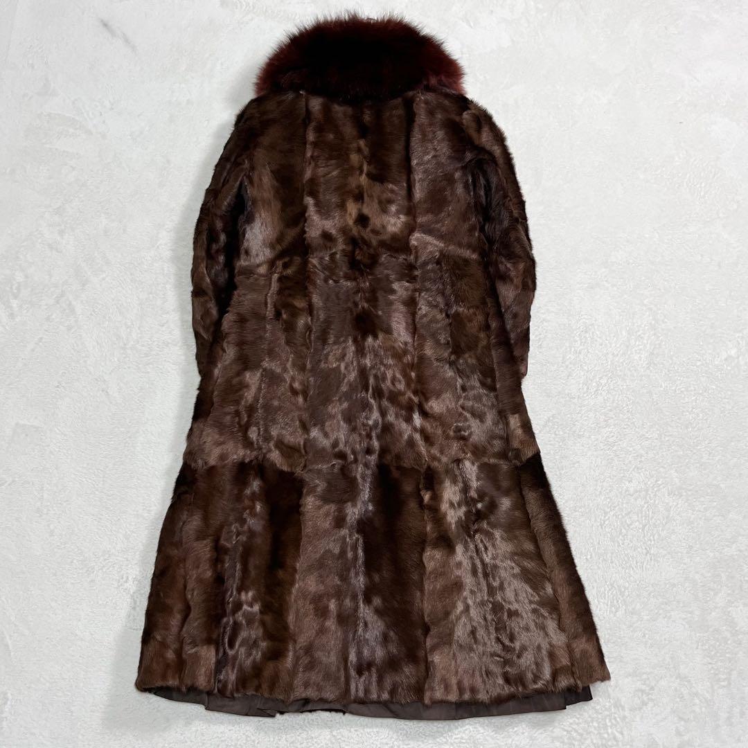 MITSUKOSHI ミンク毛皮 SAFURON サフロン ロングコート 13号